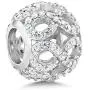 Gem Stone King 925 Sterling Silver White CZ Infinity Round Bead Charm Compatible W/Pandora Bracelets Gem Stone King 925 Sterling Silver White CZ Infinity Round Bead Charm Compatible W/Pandora Bracelets