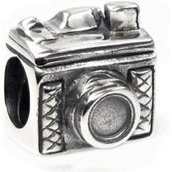 Queenberry Sterling Silver Classic 3D Photography Camera Bead for European Charm Bracelets