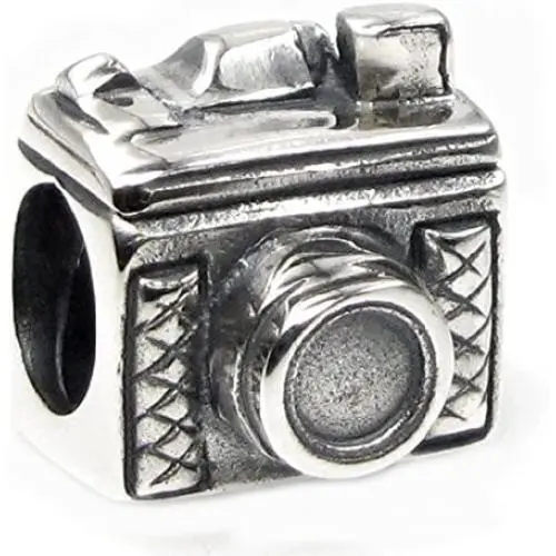 Queenberry Sterling Silver Classic 3D Photography Camera Bead for European Charm Bracelets Queenberry Sterling Silver Classic 3D Photography Camera Bead for European Charm Bracelets