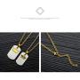 Fashion Ahead 2pcs Couple Necklaces Gold Crown Tag Her King and His Queen Pendant Necklaces Stainless Steel Matching Set Jewelry Gifts