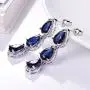 GULICX White Gold Plated Tear Drop AAA Cubic Zirconia Women Bracelet Earrings Necklace Jewelry Set