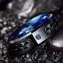 NUNCAD Mens 8mm Black Tungsten Carbide Ring Blue Rings for Men Blue Carbon Fiber Polished Finish Comfort Fit Size 6-15 NUNCAD Mens 8mm Black Tungsten Carbide Ring Blue Rings for Men Blue Carbon Fiber Polished Finish Comfort Fit Size 6-15