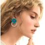 Korean Style Cute Flower Stud Earrings For Women Fashion Sweet Earrings Female Jewelry Earrings for Women Girls Drop Dangle Flower Earrings Bohemian Statement Fashion Jewelry