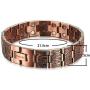RainSo Mens Double Row Pure Copper Magnetic Therapy Bracelet Pain Relief for Arthritis 3500 Gauss with Gift Box Adjustable