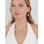 Mariell Sparkling Blush Rose Gold Crystal Rhinestone Necklace Earrings Set for Prom, Bridesmaid & Brides