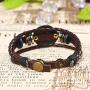 Leather Bracelet for Women Mens , Yin Yang Friendship Teen Girls Braided Bracelet of Men Adjustable Charm Jewelry