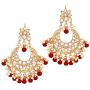 Aheli Faux Kundan Studded Wedding Party Jhumka Jhumki Earrings Maang Tikka Indian Bollywood Fashion Jewelry Set for Women