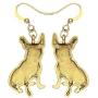 WEVENI Alloy Antique Gold Silver Plated French Bulldog Earrings Dangle Drop Pet Dog Jewelry for Girls Women Ladies Gift