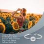 Sunflower Bracelet Sunflower Jewelry I Want to be Like a Sunflower Inspirational Jewelry for Women Girls(sunflower CBR)