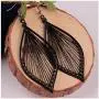 Fdesigner Boho Woven Geometric Earrings Drop Black Jewelry Fashion Silk Earring Dangle for Women and Girls Fdesigner Boho Woven Geometric Earrings Drop Black Jewelry Fashion Silk Earring Dangle for Women and Girls