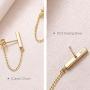 Chain Earrings Dainty Earrings Minimalist Hypoallergenic Earrings for Women Sensitive Ears Gold Stud Earrings for Women Dangle Earrings for Men