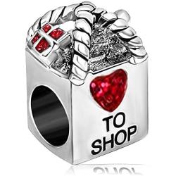 JMQJewelry To Shop Heart Birthstone Love Crystal Charms For Bracelets Mother Grandma Gifts