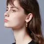 Zoeniya Pearl Drop Earrings with 6mm Freshwater Pearl Long Leaf Dangle Earrings Jewelry Gifts for Women Girls Birthday Anniversary Mothers Day
