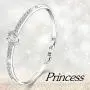 Menton Ezil 18K White Gold Princess Bangle Bracelets with Swarovski Crystal Women Fashion Jewelry Menton Ezil 18K White Gold Princess Bangle Bracelets with Swarovski Crystal Women Fashion Jewelry