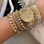 Beaded Bracelet for Women Stack 14 K Real Gold Ball Beads Bracelet Elastic String Friendship Bracelets Set Dainty Stretch Bracelets Jewelry for Men Girls