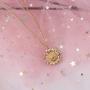 Sunflower Pendant Necklace Floral Jewelry Bridesmaid Gifts
