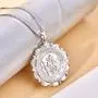 YL St Christopher Necklace Solid 925 Sterling Sliver Personalized Engraved Round Medallion Antiqued Religious Protector Talisman Pendant, Medal/Laced/Locket YL St Christopher Necklace Solid 925 Sterling Sliver Personalized Engraved Round Medallion Antiqued Religious Protector Talisman Pendant, Medal/Laced/Locket