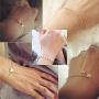 Dremcoue 12 Pcs Dainty Bracelets Set for Women Girls Handmade Simple Cute Charm Chain Bracelet Adjustable Bracelet Set