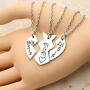 3pcs Stainless Steel Mother Daughter Pendant Necklace - Mom Big Sister Little Sister (Necklace) (Necklace)