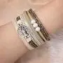 BAOKELAN Tree of Life Leather Wrap Bracelet Boho Multilayer Magnetic Bracelets Jewelry 2 Set Gift for Women Girl
