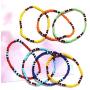 HEIDKRUEGER Seed Bead Stretch Bracelets Colorful Rainbow Tiny Beaded Stackable Vsco Bracelets Boho Summer Vacation Adjustable Bangle Bracelet for Women Girls 14Pcs
