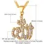 U7 CZ Allah Pendant Necklace with Chain Platinum / 18K Gold Plated Muslim Jewelry, with Text Engraving Service U7 CZ Allah Pendant Necklace with Chain Platinum / 18K Gold Plated Muslim Jewelry, with Text Engraving Service