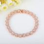 BAMOER Classic Luxury Rose Gold Plated Bracelet with Sparkling Cubic Zirconia Stones for Women Gift for Her