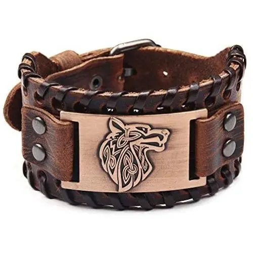TURTLEDOVE Viking Bracelet Wolf Fenrir - Vintage Nordic Scandinavian Talisman - Gothic Bracelet for Celtic Pagan TURTLEDOVE Viking Bracelet Wolf Fenrir - Vintage Nordic Scandinavian Talisman - Gothic Bracelet for Celtic Pagan