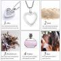 zeqingjw Glass Cremation Jewelry Necklace for Ashes Heart Memorial Lockets for Ashes Stainless Steel Keepsake Urn Ashes Pendants