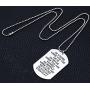 Inspirational Dog Tag Necklace Be Strong Badass Necklaces Encouragement Gifts for Women Men Military Gift Boy Girl Birthday Present