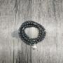 Self-Discovery 108 Bead Mala Bracelet with Lotus Charm and 6mm Small Stone Beads