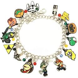 Classic Game Gaming Legend Zelda Anim Villagers Crosing Donky Kong Mario Yosh Prince peach pokemo Smash All Stars Dreamland Bracelet Gifts for Girl Woman Men
