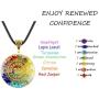KANGSHUN Natural Crystal Stone Pendant - 7 Chakra Stones Pendent Necklace with Adjustable Cord - Chakras Healing Tools for EMF Protection and Spiritual Healing Patients Gift
