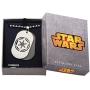 Star Wars Official Licensed Jewelry Mens Imperial Symbol Dog Tag Pendant and Stainless Steel Necklace, 22''