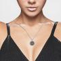 Compass Necklace For Women, Silver Pendant With Zirconia, Mayan Calendar Jewelry Charm