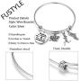 Runner Bracelet Marathon Running Gift Believe in Yourself and You Will be Unstoppable Runner Inspirational Jewelry (silver)