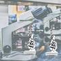 FUSTMW Microscope Dangle Earrings DNA Double Earrings Scientist Gifts Biology Chemistry Teacher Gift Science Nerd Jewelry Gifts