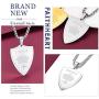 FaithHeart Joshua 1:9/Proverbs 4:23/Philippians 4:13/Luke 1:37 Bible Verse Pendant Necklace, 18K Gold Plated/Stainless Steel Shield/Dog Tag Jewelry with 3MM Box Chain