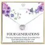 Four Generations Necklace for Great Grandmother - Sterling Silver Four Circles Generation Necklace Gifts for Great Grandma (Four Generation Necklace) Four Generations Necklace for Great Grandmother - Sterling Silver Four Circles Generation Necklace Gifts for Great Grandma (Four Generation Necklace)