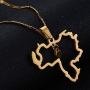 Yidan Stainless Steel Venezuela Map Pendant Necklace Venezuelan Charm Jewelry
