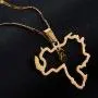 Yidan Stainless Steel Venezuela Map Pendant Necklace Venezuelan Charm Jewelry Yidan Stainless Steel Venezuela Map Pendant Necklace Venezuelan Charm Jewelry