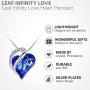 Regal Gems Infinity Love Heart Pendant Necklace Birthstone Crystal Jewelry Gifts for Women, 18K White Gold Plated Silver-Tone, 18''+2''