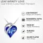 Regal Gems Infinity Love Heart Pendant Necklace Birthstone Crystal Jewelry Gifts for Women, 18K White Gold Plated Silver-Tone, 18''+2'' Regal Gems Infinity Love Heart Pendant Necklace Birthstone Crystal Jewelry Gifts for Women, 18K White Gold Plated Silver-Tone, 18''+2''