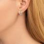 FANCIME Gold Plated Sterling Silver Twisted Cable Endless Hoop Earrings Fine Jewelry For Women, 18mm/ 0.7''