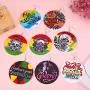 African Wooden Earrings, MTSCE 8 PC African Jewelry Ethnic Style Hip Hop Pop Earrings for Women Girls