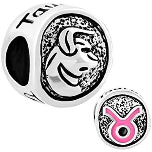 LilyJewelry Lucky Horoscope Sign Bead Charm for Bracelets