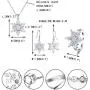 EVER FAITH Womens Jewelry 925 Sterling Silver Cubic Zirconia Elegant Winter Snowflake Party Necklace Earrings Ring Set