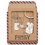 Quan Jewelry Family Jewelry Set of 3, Fathers Day and Mothers Day Gifts with Inspirational Quote on Greeting Card