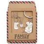 Quan Jewelry Family Jewelry Set of 3, Fathers Day and Mothers Day Gifts with Inspirational Quote on Greeting Card