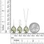 Gem Stone King 925 Sterling Silver Prasiolite 16X12MM Pear Shape Pendant Earrings Set (19.50 Ct with 18 Inch Silver Chain)
